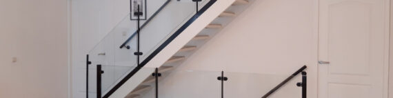 Trapleuning glas en staal