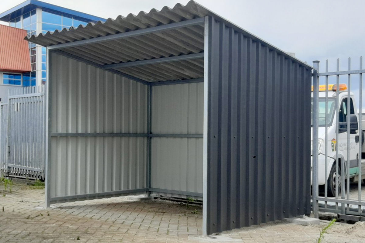 compacte stalen fietsoverkapping