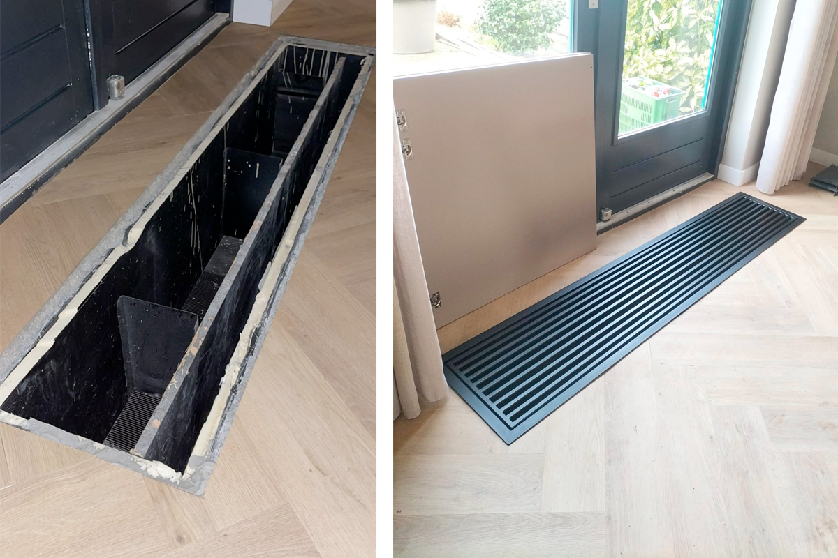 Rooster convectorput zwart