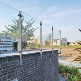 Glazen balustrade in Ommen