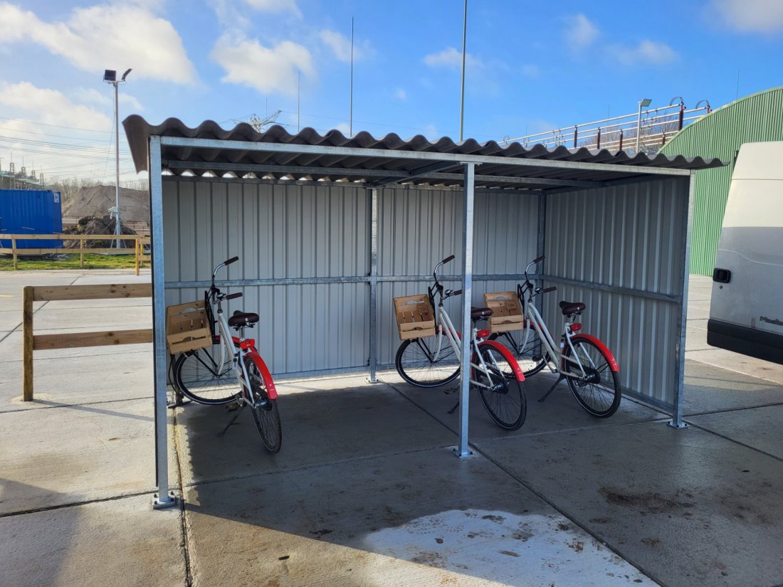 Stalen fietsenhok op maat gemaakt